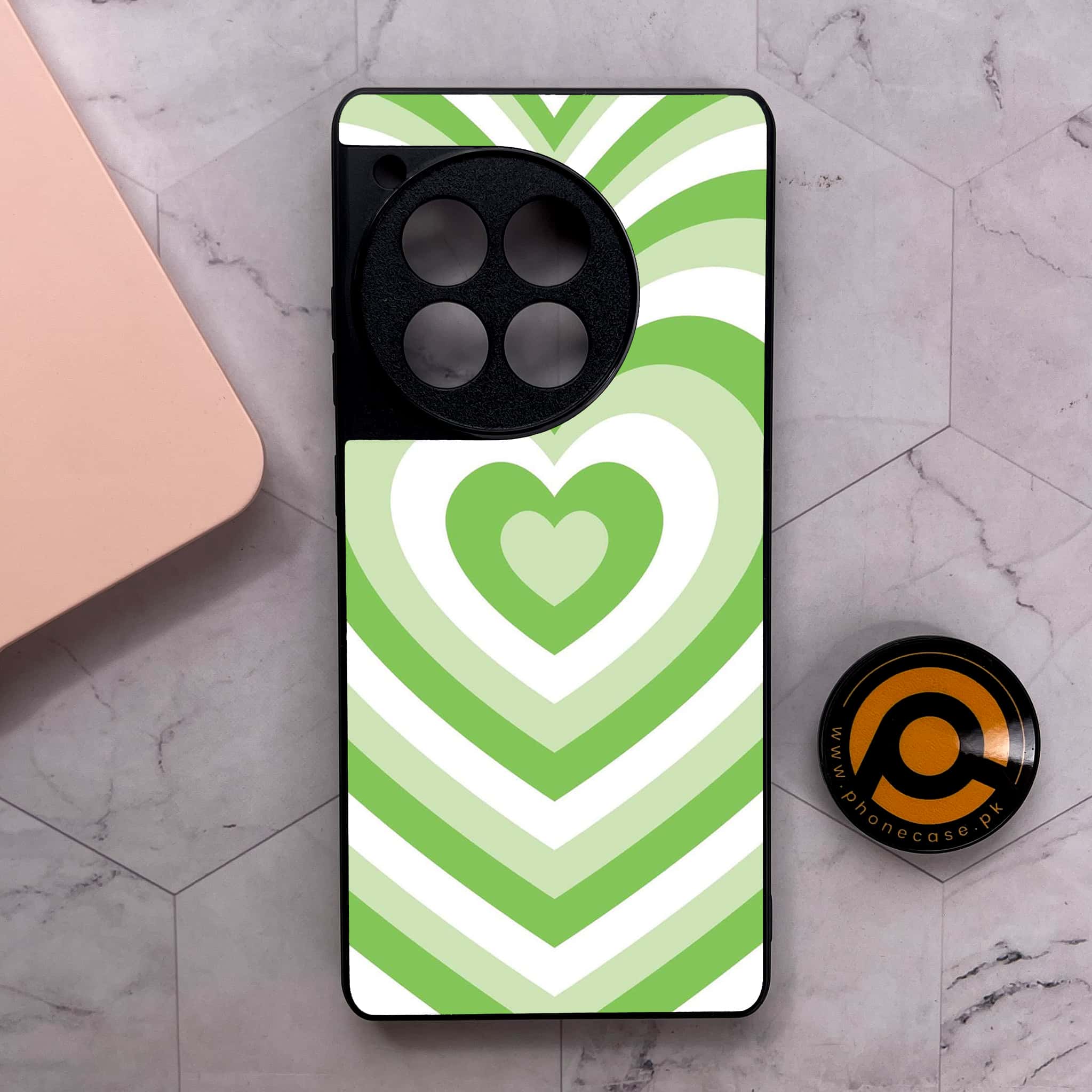 OnePlus 12R - Heart Beat Series - Premium Metal Printed soft Bumper shock Proof Case