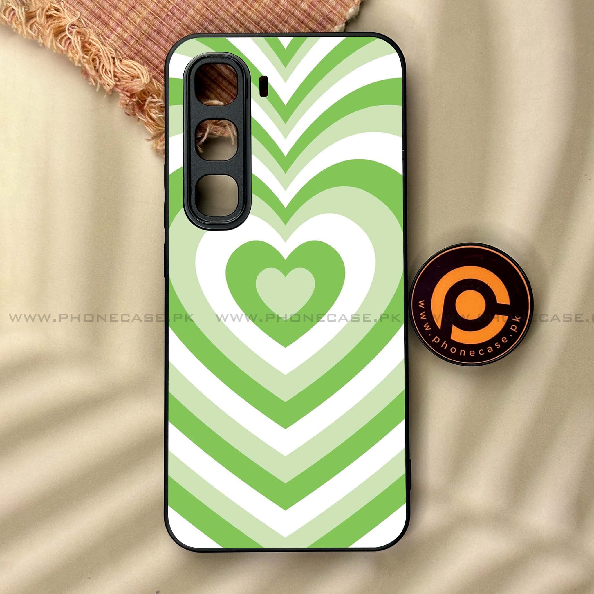 Infinix Hot 60 Pro - Heart Beat Series - Premium Metal Printed soft Bumper shock Proof Case