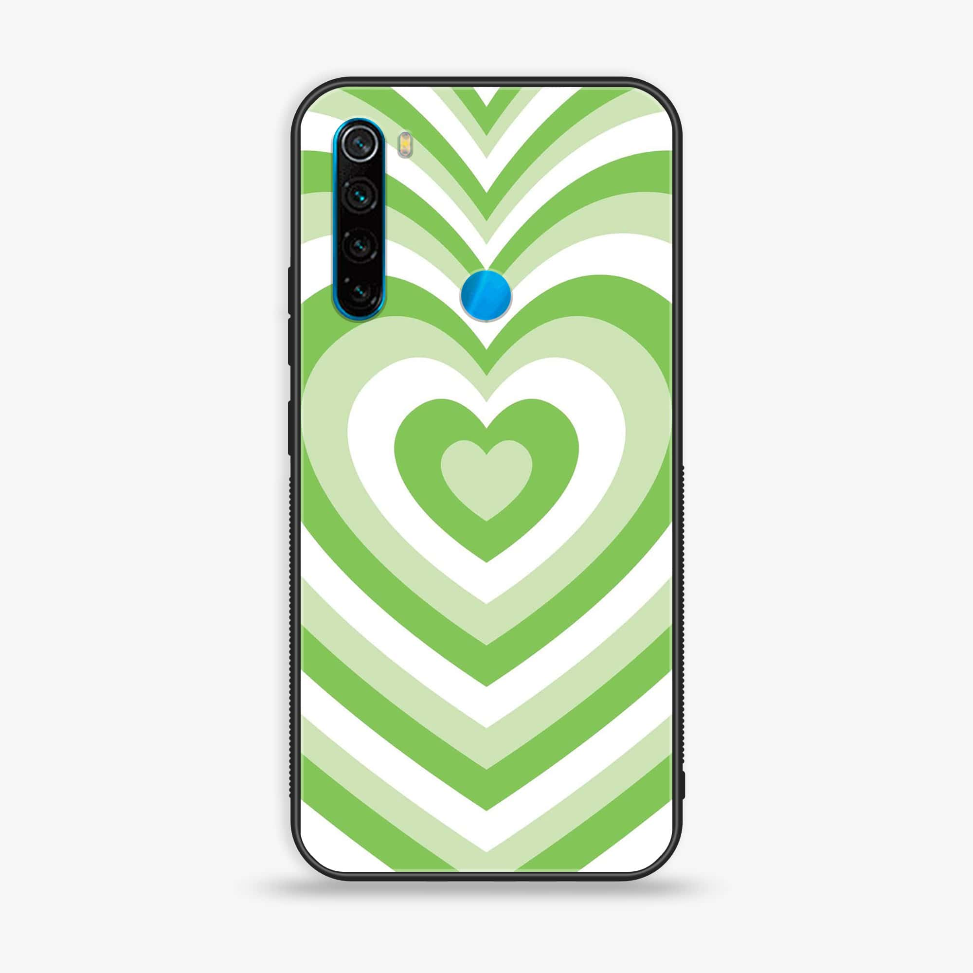 Redmi Note 8 - Heart Beat Series - Premium Printed Glass soft Bumper shock Proof Case