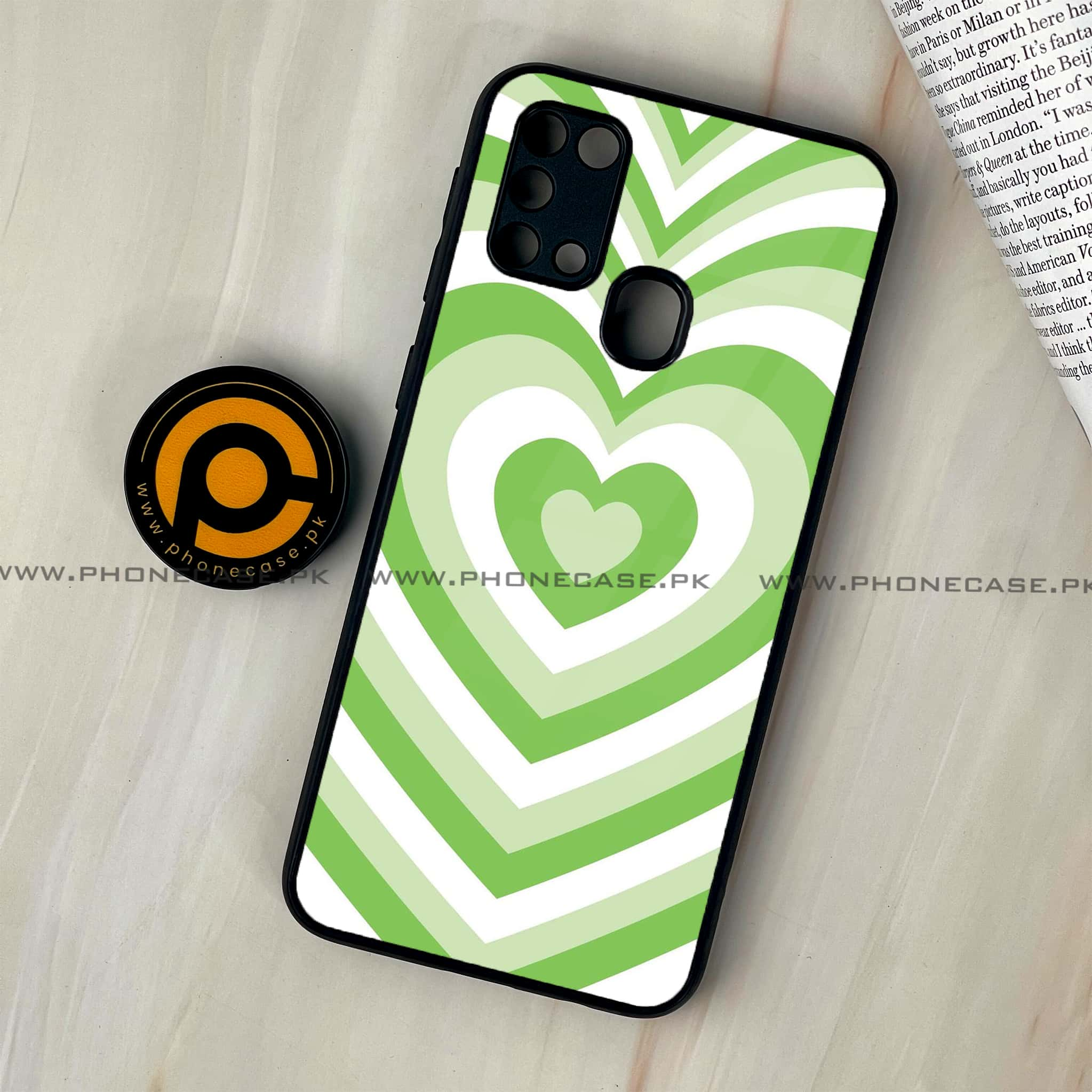 Galaxy M31 - Heart Beat Series - Premium Printed Glass soft Bumper shock Proof Case