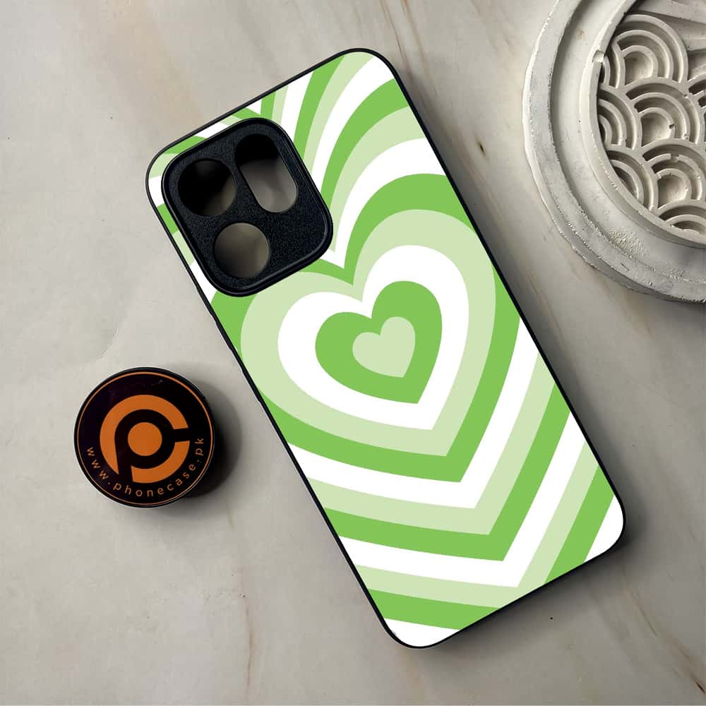 Oppo Reno 14F - Heart Beat Series - Premium Metal Printed Soft Bumper Shockproof Case