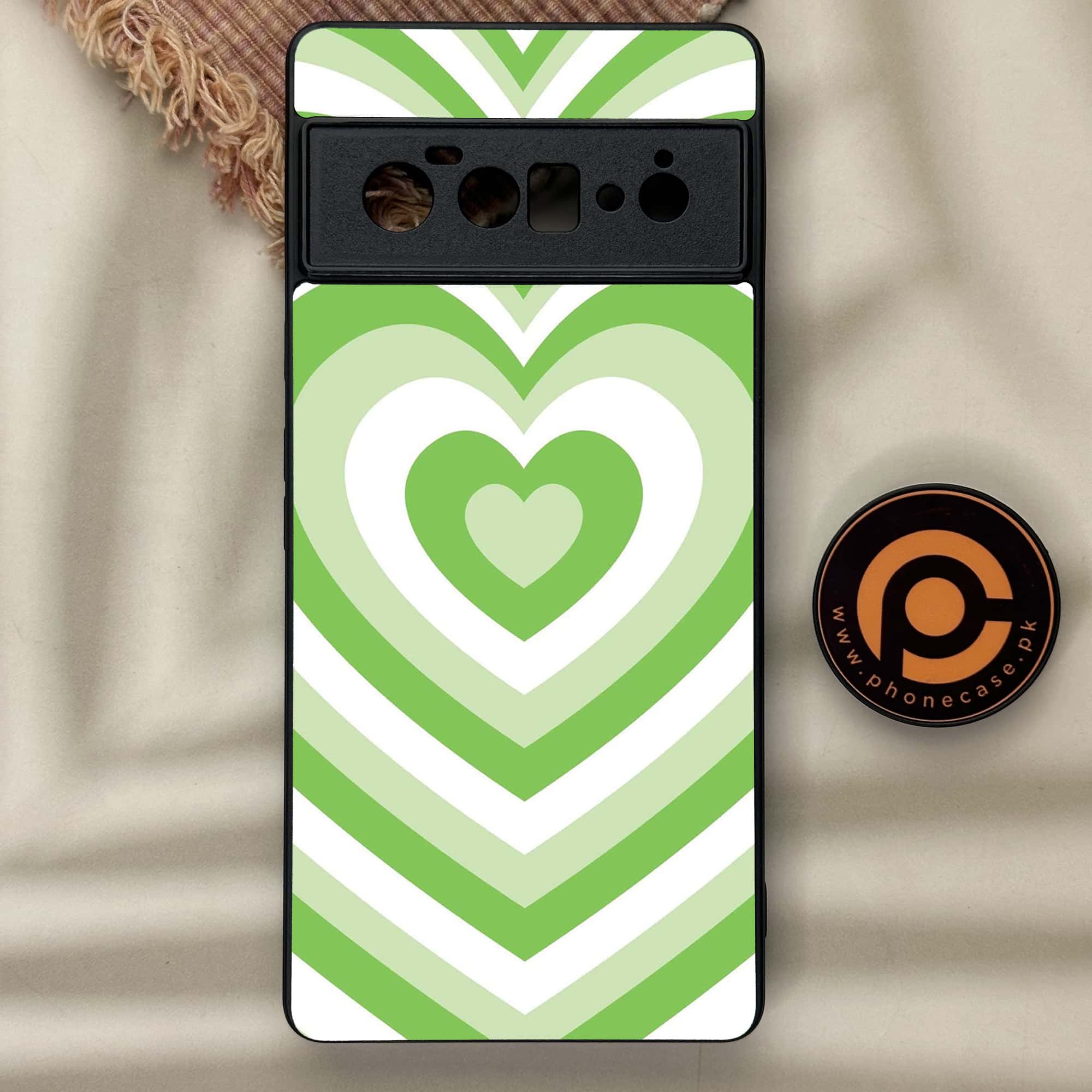 Google Pixel 6 Pro-Heart Beat Series - Premium Metal Printed soft Bumper Shock Proof Case