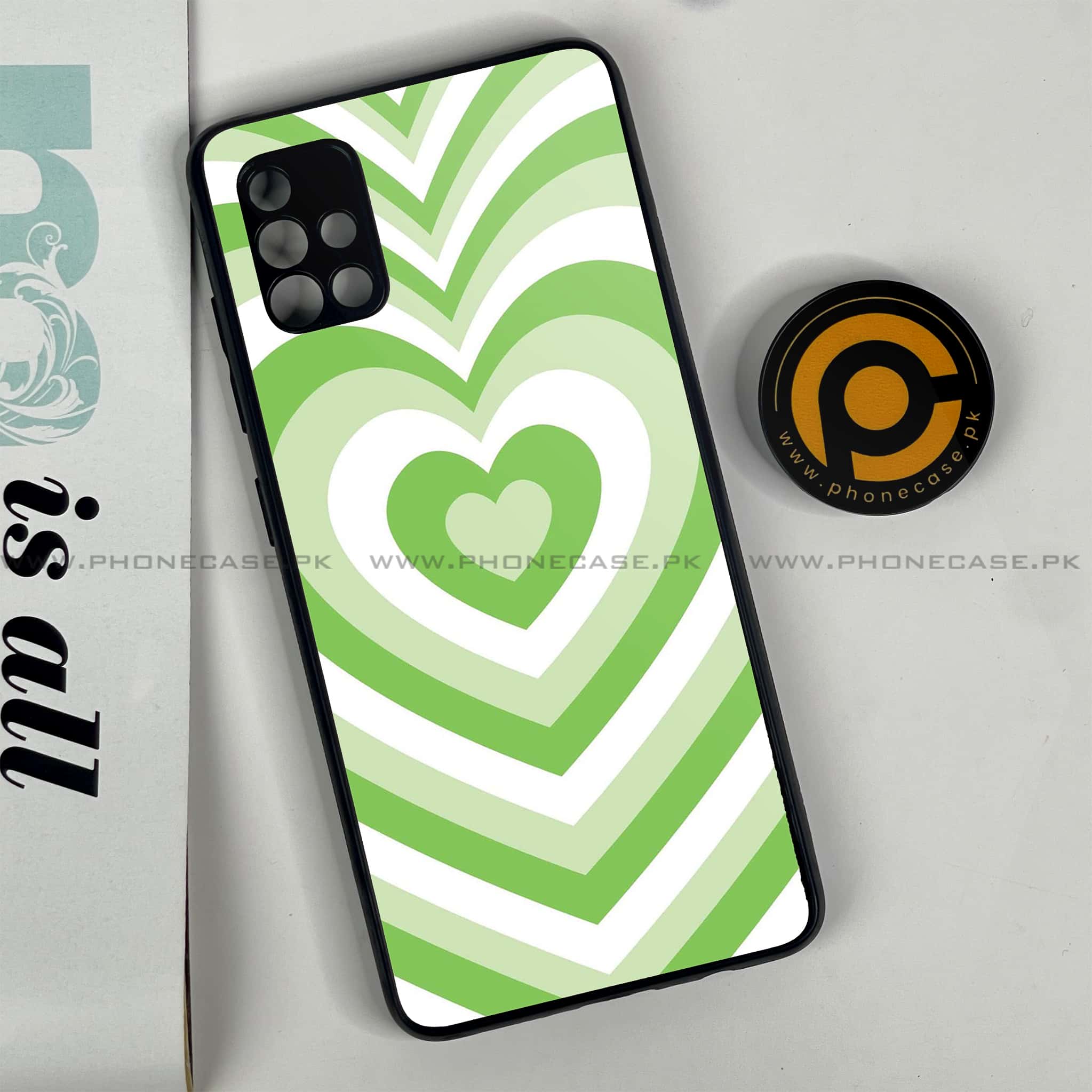 Samsung Galaxy A51 Heart Beat Series Premium Printed Glass soft Bumper shock Proof Case