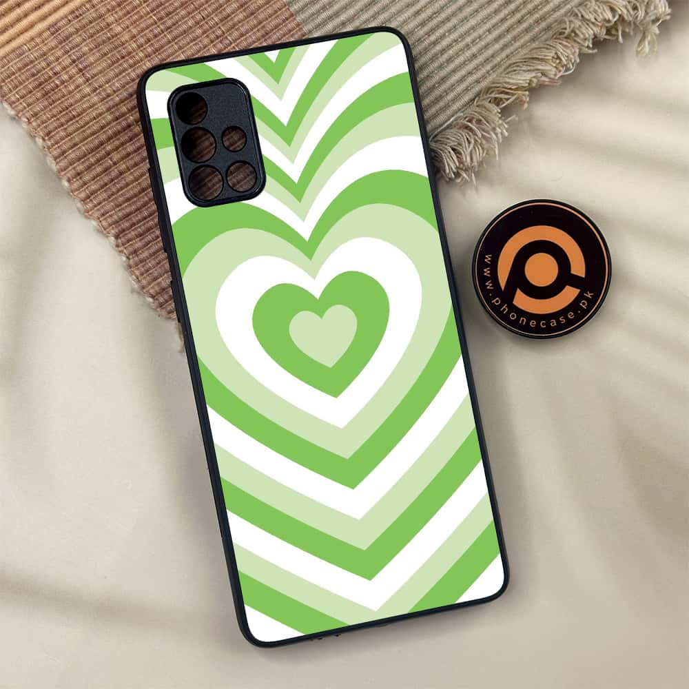 Samsung Galaxy A71 - Heart Beat Series - Premium Metal Printed soft Bumper shock Proof Case