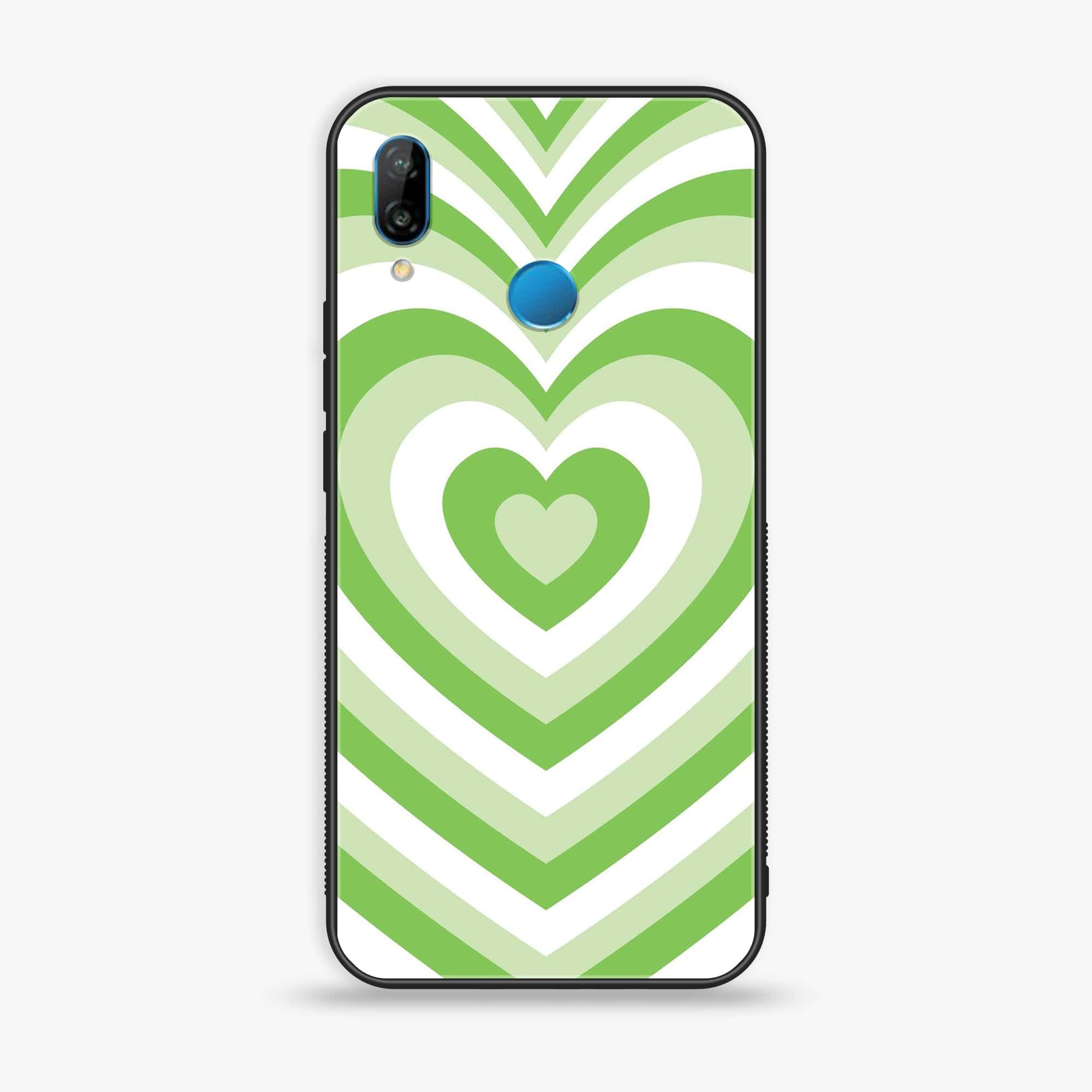 Huawei P20 lite - Heart Beat Series - Premium Printed Glass soft Bumper shock Proof Case