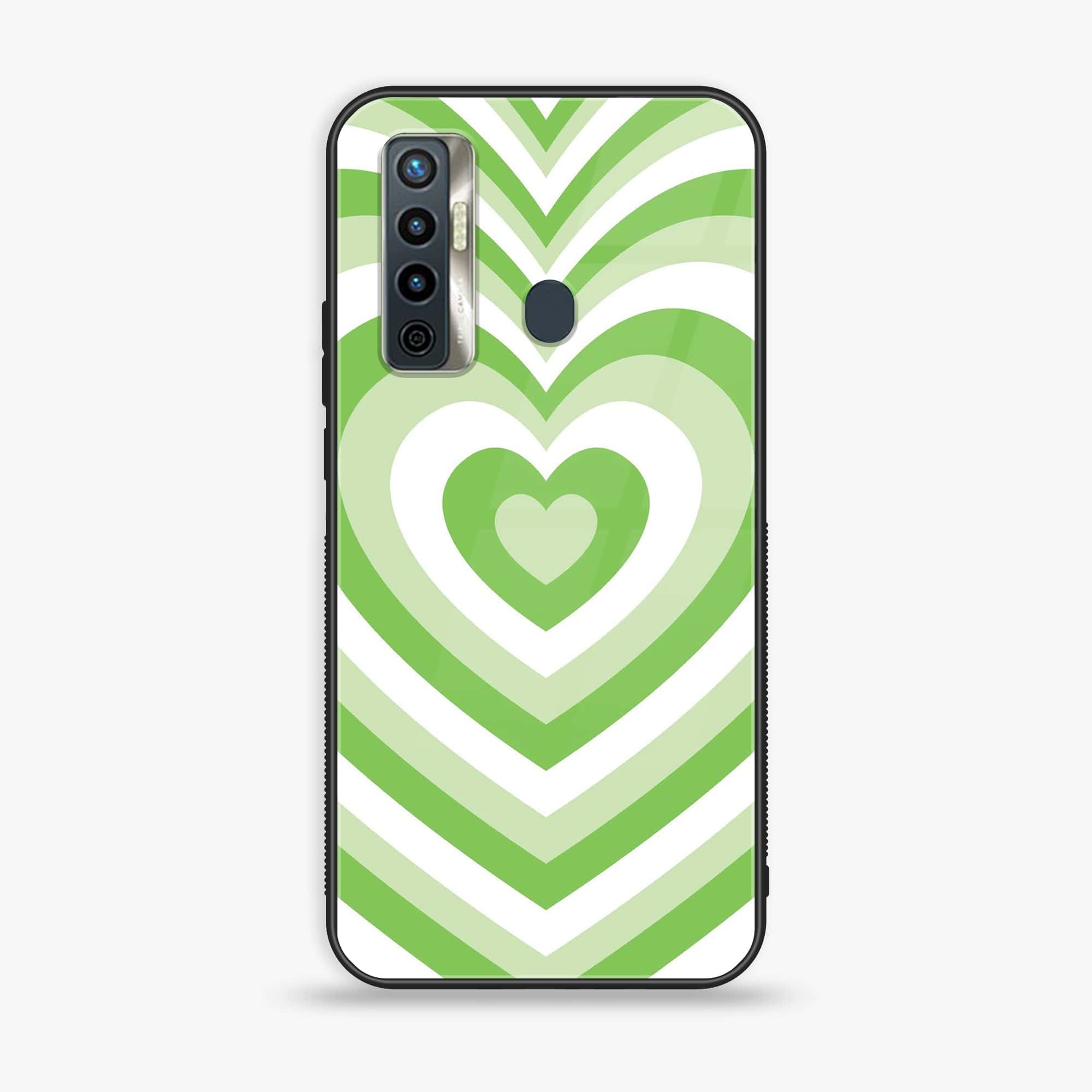 Tecno Camon 17 - Heart Beat Series - Premium Printed Glass soft Bumper shock Proof Case