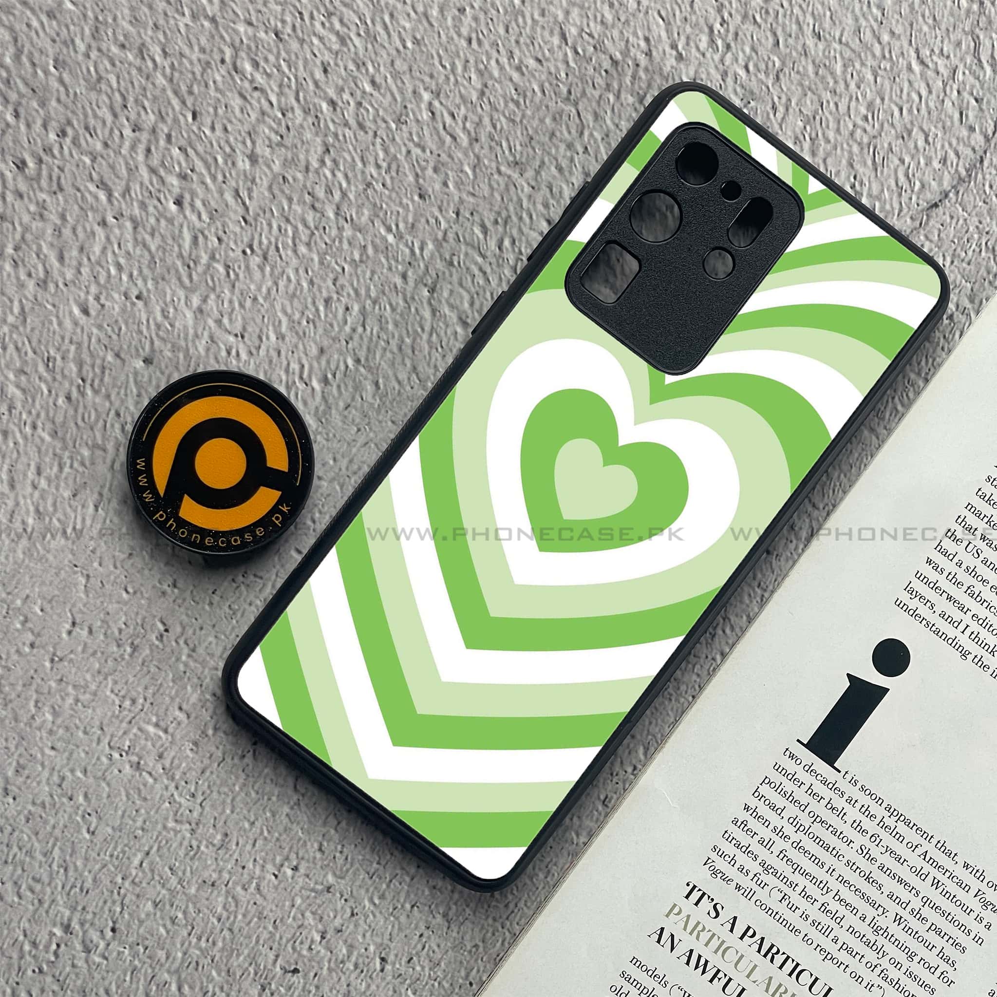 Samsung Galaxy S20 Ultra  Heart Beat Series - Premium Printed Glass soft Bumper shock Proof Case