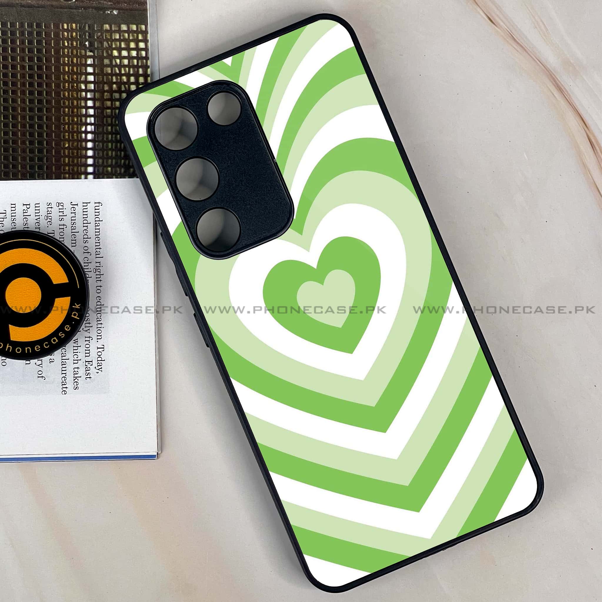 Vivo Y200e - Heart Beat Series - Premium Metal Printed soft Bumper shock Proof Case