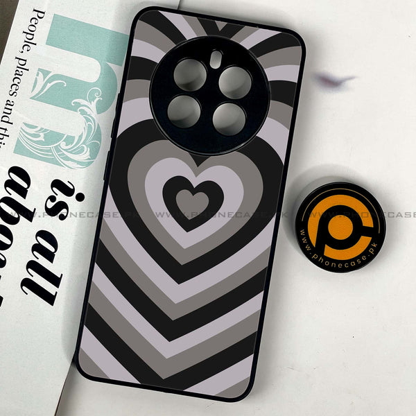 Realme 12 - Heart Beat Series - Premium Printed Glass soft Bumper shock Proof Case