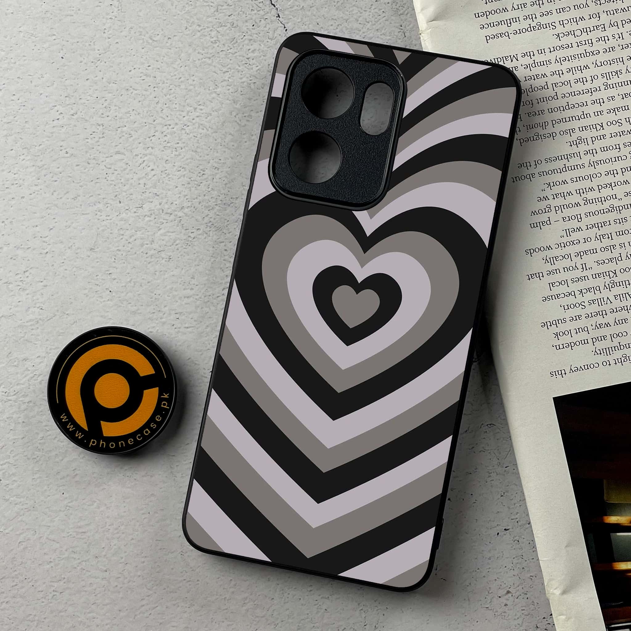 Oppo Reno 13F - Heart Beat Series - Premium Metal Printed Soft Bumper Shockproof Case