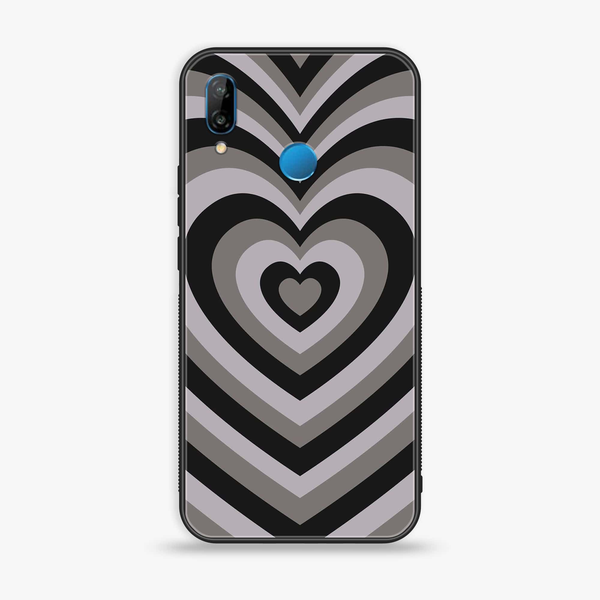 Huawei P20 lite - Heart Beat Series - Premium Printed Glass soft Bumper shock Proof Case