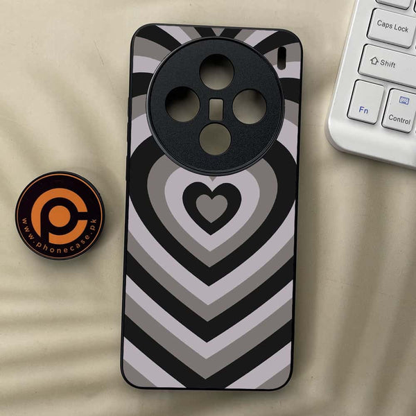 Vivo X200 - Heart Beat Series - Premium Metal  Printed soft Bumper shock Proof Case