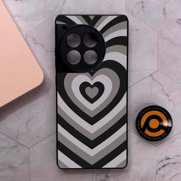 OnePlus 12R - Heart Beat Series - Premium Metal Printed soft Bumper shock Proof Case