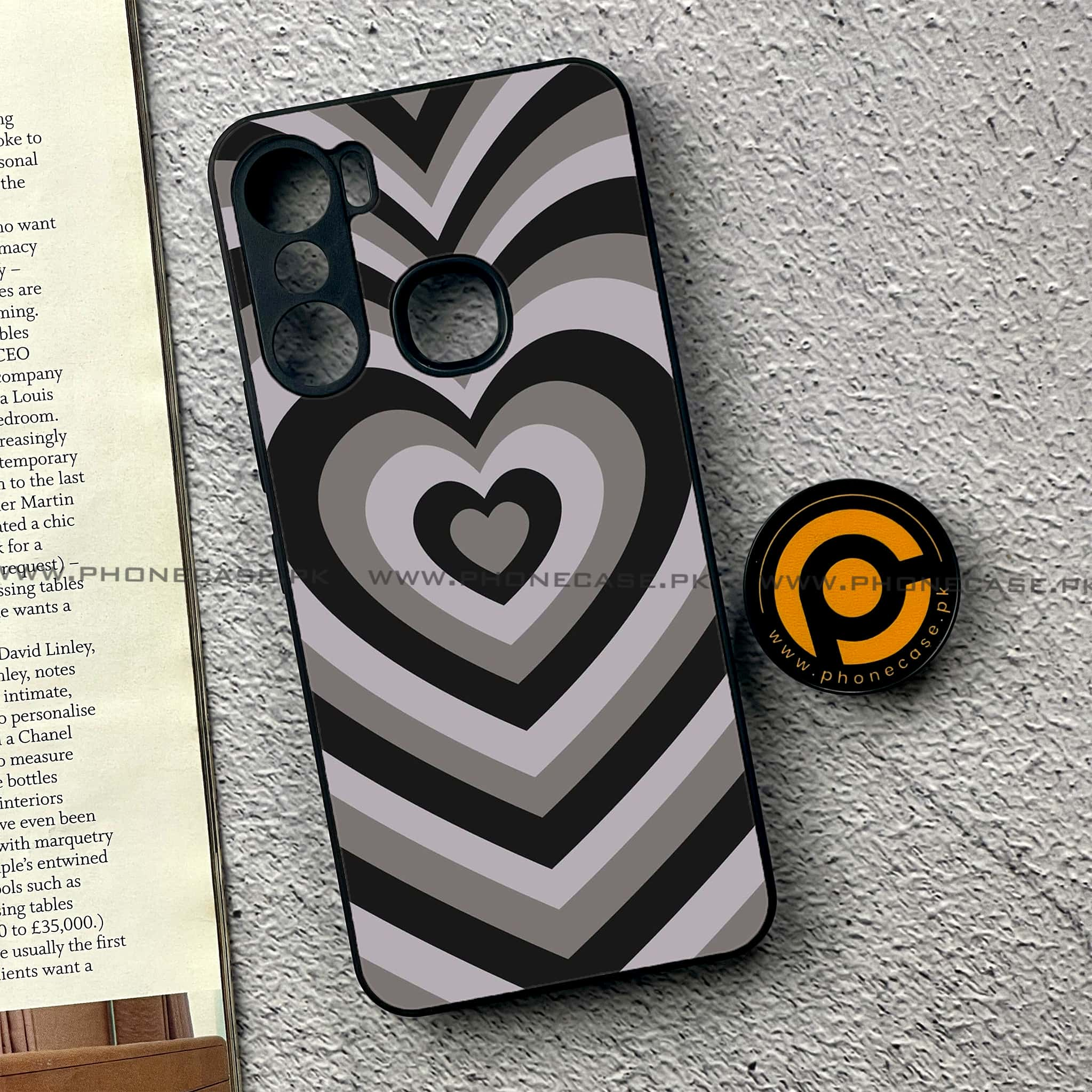 Infinix Hot 12 Pro - Heart Beat Series - Premium Printed Glass soft Bumper shock Proof Case