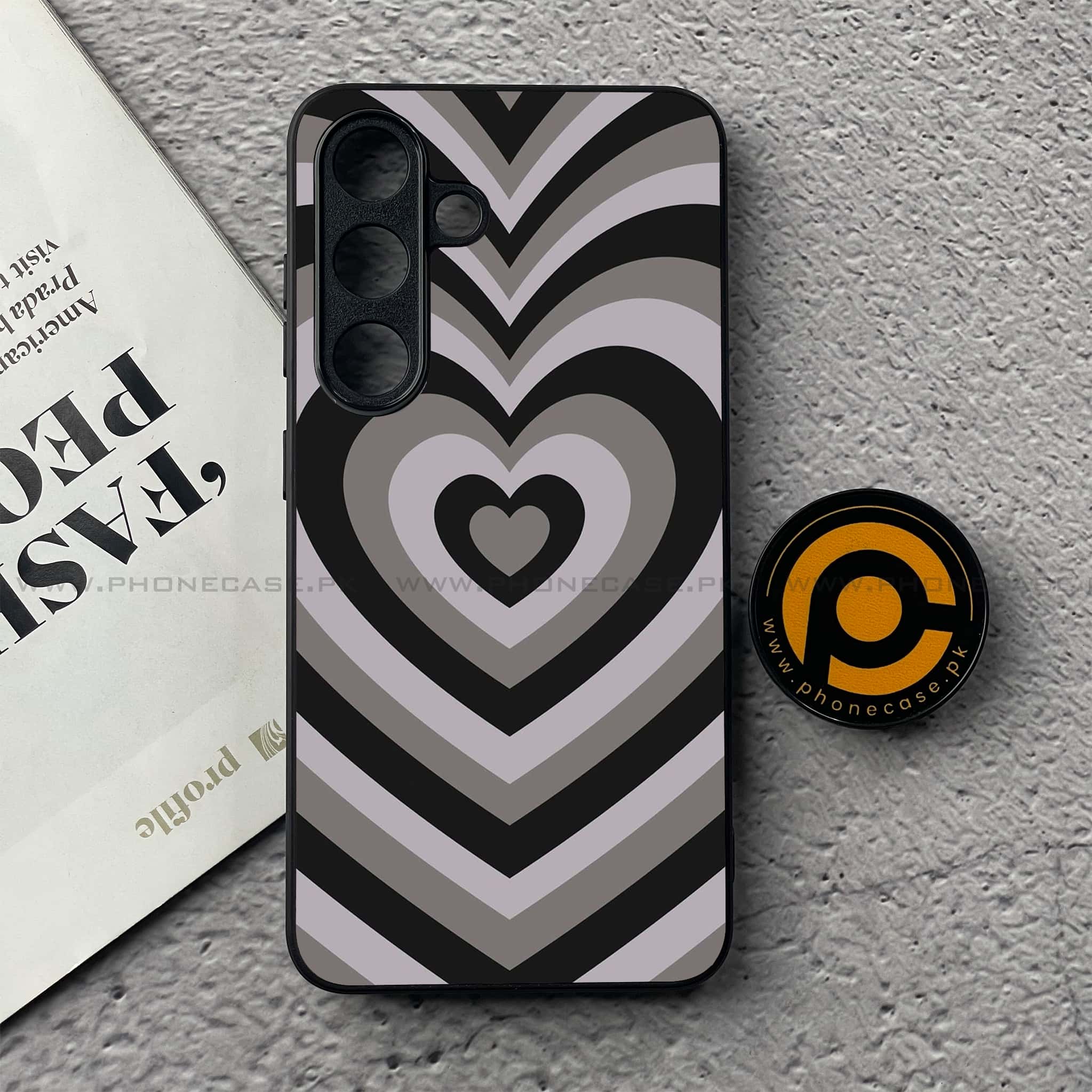 Samsung Galaxy S25 FE - Heart Beat Series - Premium Metal Printed soft Bumper shock Proof Case