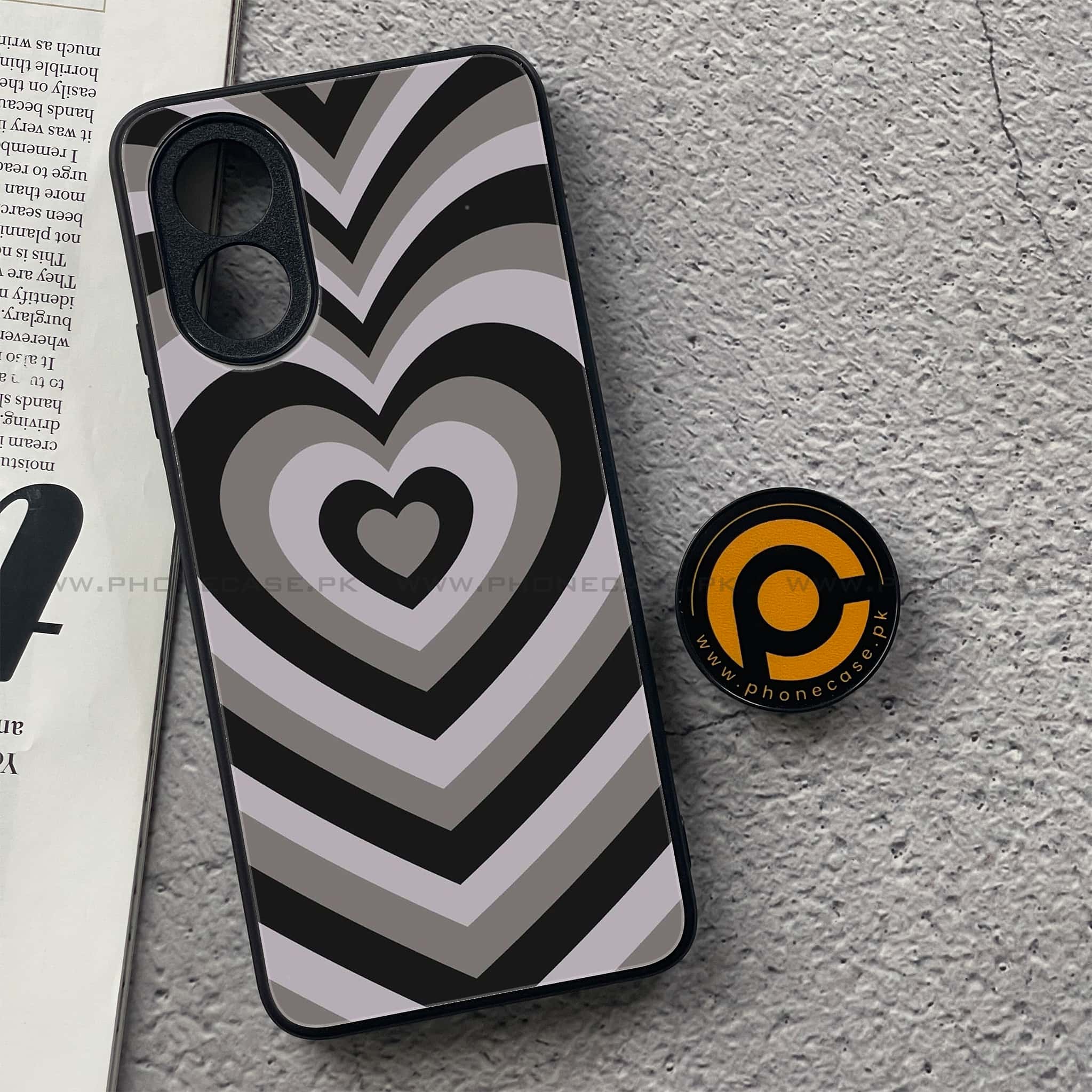 Oppo A18 4G - Heart Beat Series - Premium Printed Glass soft Bumper shock Proof Case