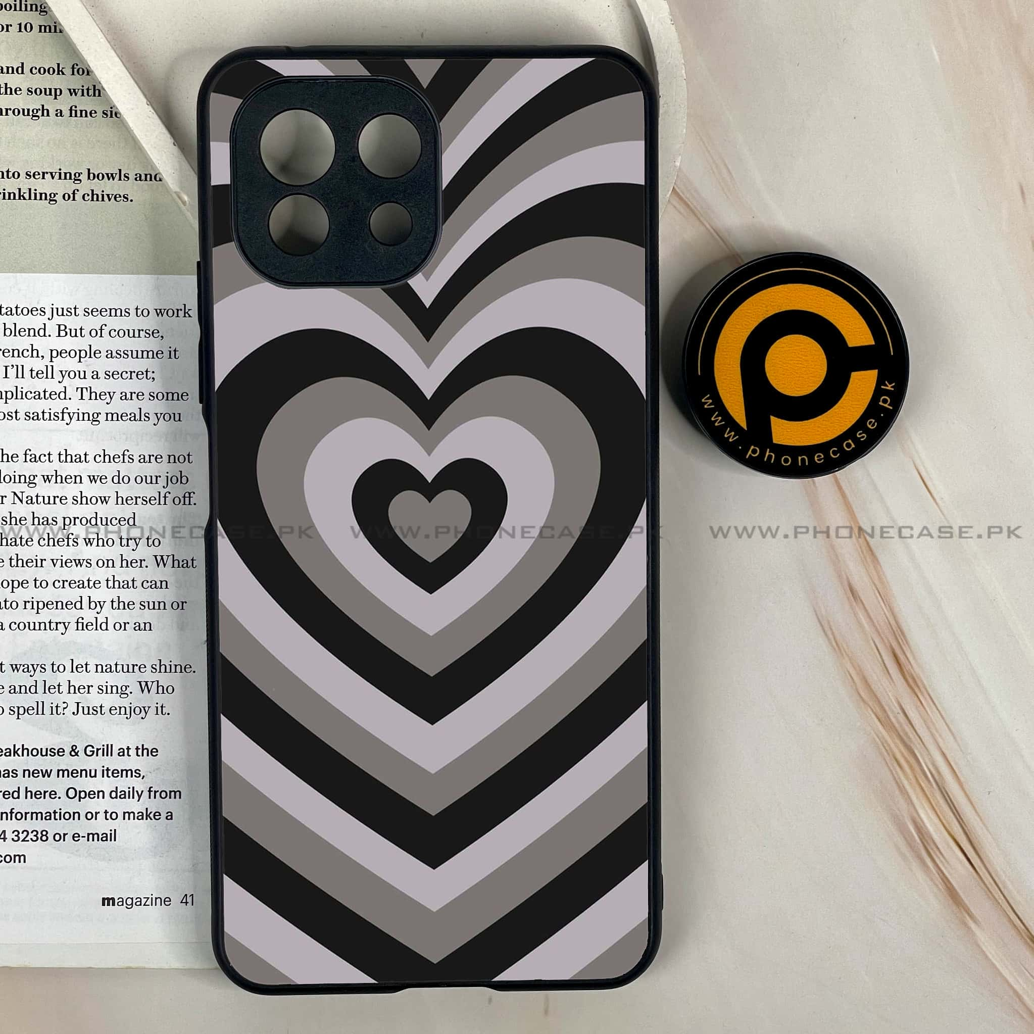 Mi 11 Lite -Heart Beat Series - Premium Printed Glass soft Bumper shock Proof Case