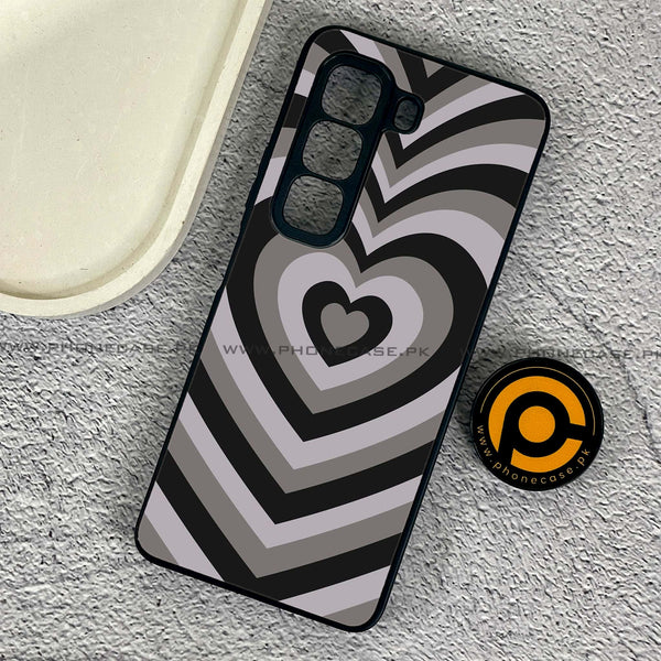 Infinix Hot 50 Pro - Heart Beat Series - Premium Printed Glass soft Bumper shock Proof Case