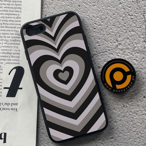 iPhone 7 / 8 - Heart Beat Design 1  - Premium Printed Glass soft Bumper shock Proof Case CS-35288