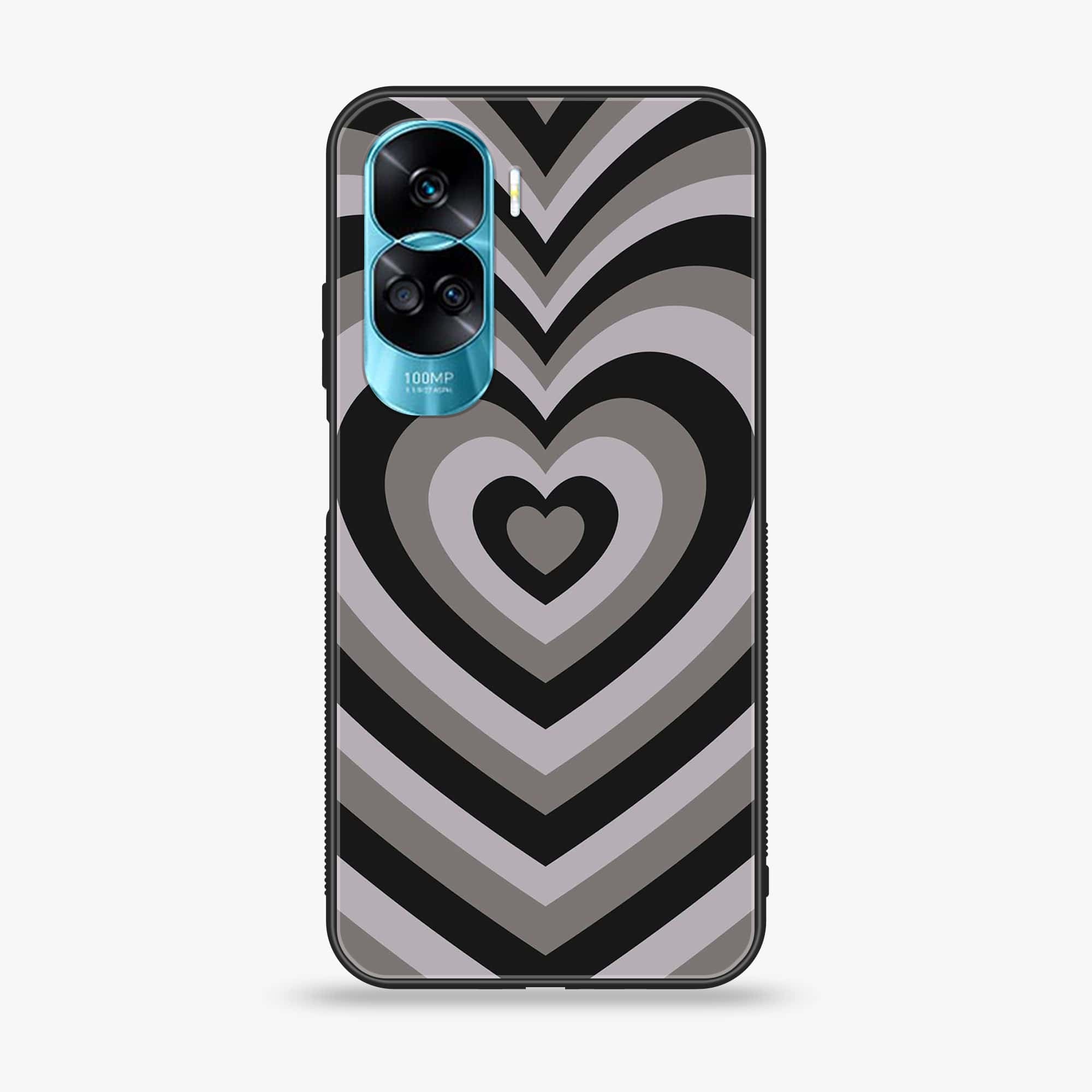 Honor 90 Lite - Heart Beat Series - Premium Printed Glass soft Bumper shock Proof Case