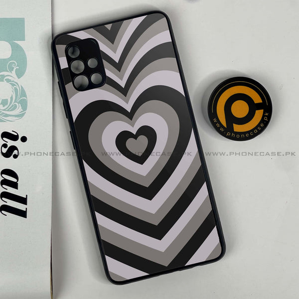 Samsung Galaxy A51 Heart Beat Series Premium Printed Glass soft Bumper shock Proof Case