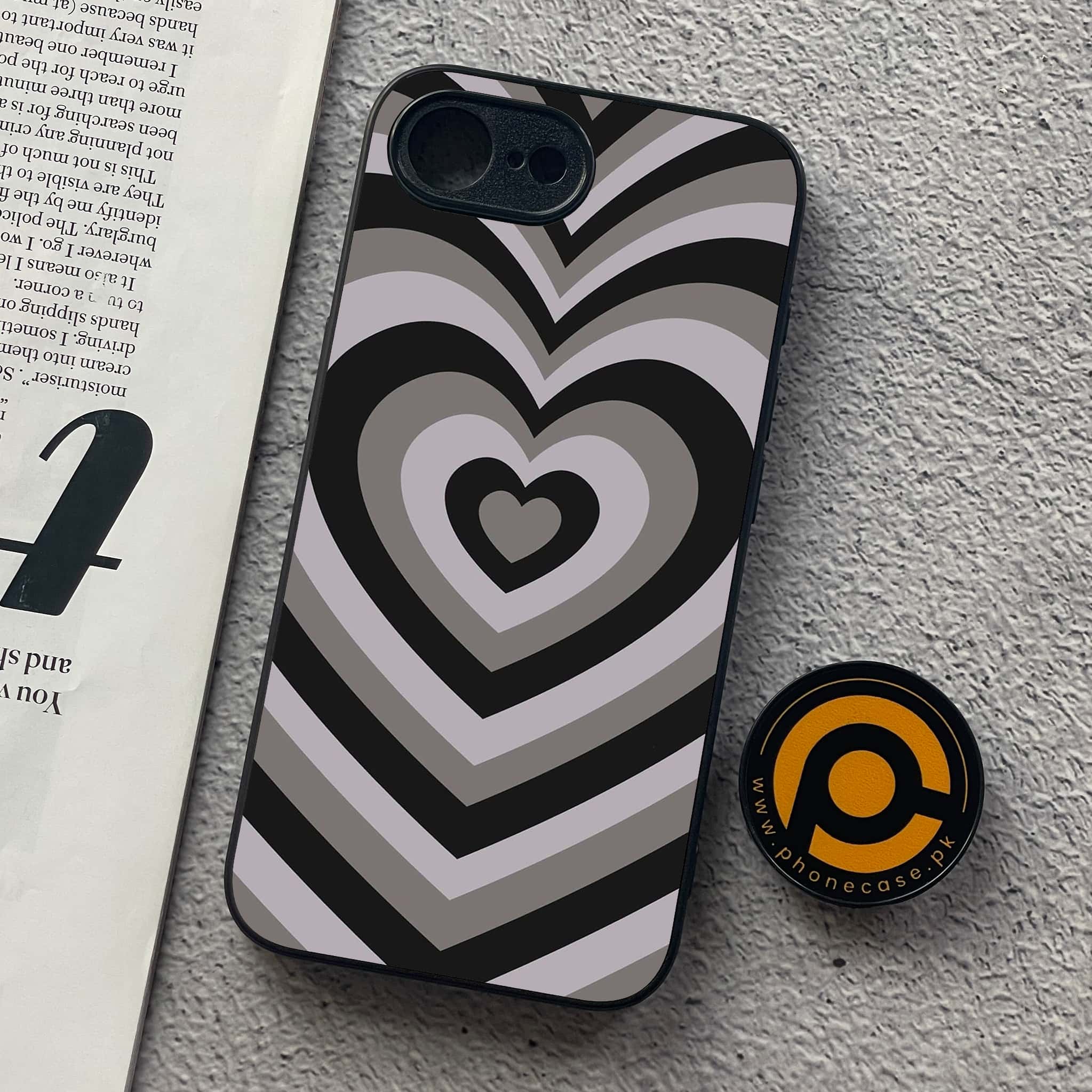 iPhone 16e - Heart Beat Series - Premium Metal  Printed soft Bumper shock Proof Case