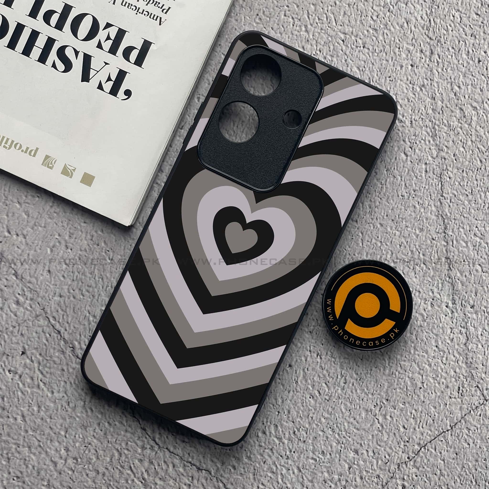 Realme Note 60x - Heart Beat Series - Premium Metal  Printed soft Bumper shock Proof Case