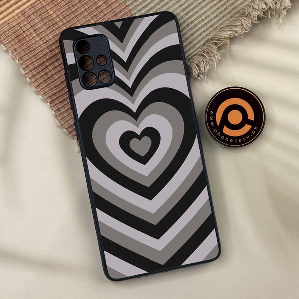 Samsung Galaxy A71 - Heart Beat Series - Premium Metal Printed soft Bumper shock Proof Case