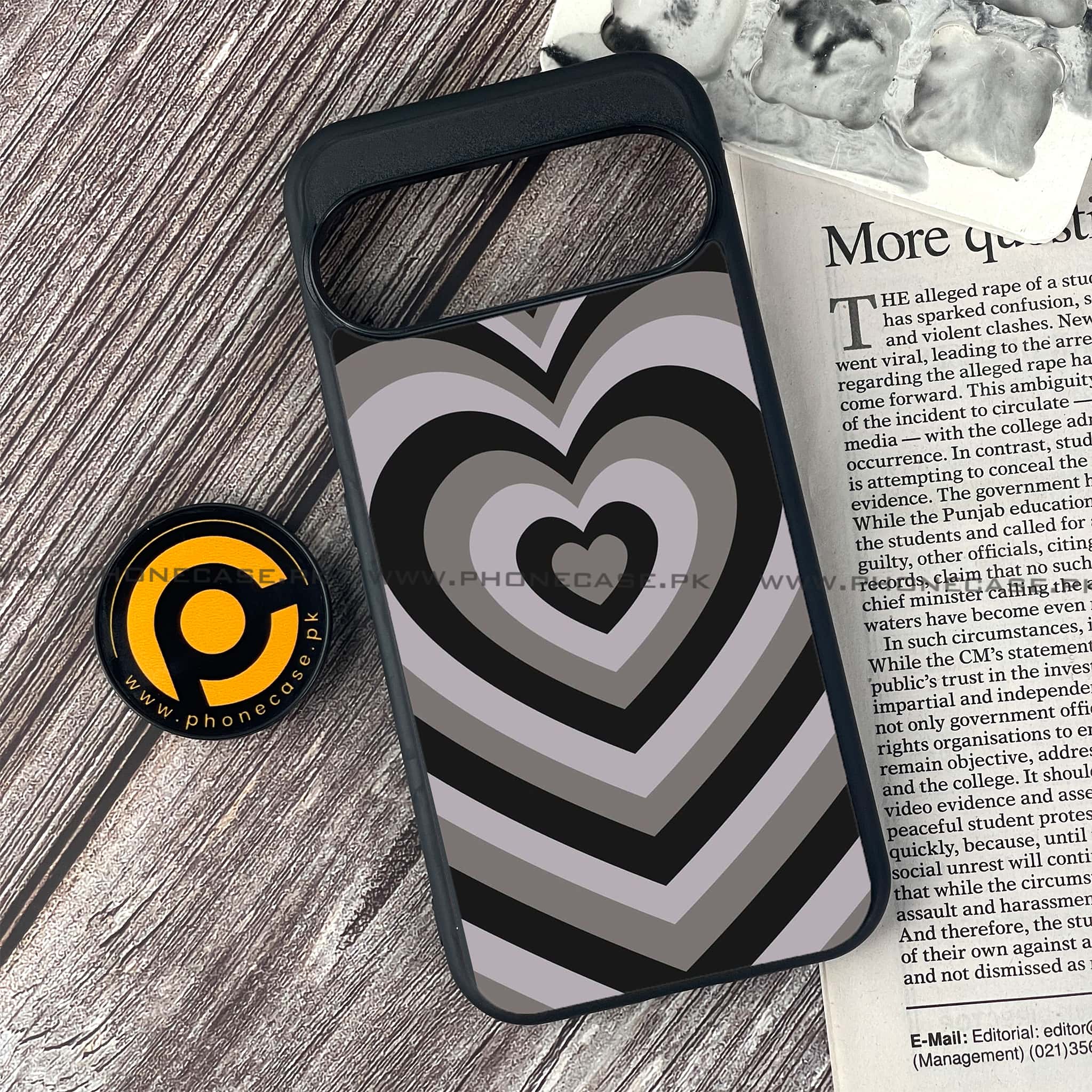 Google Pixel 9 - Heart Beat Series - Premium Metal Printed soft Bumper Shock Proof Case