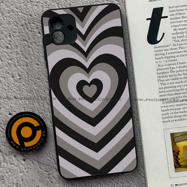 Samsung Galaxy A04 - Heart Beat Design 1- Premium Printed Metal soft Bumper shock Proof Case CS-26113 CS-37405 CS-37589 CS-41316