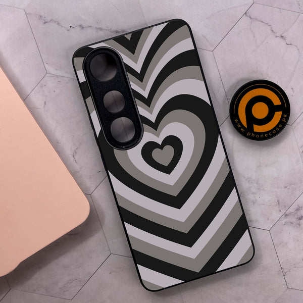Vivo V50 Lite - Heart Beat Series - Premium Metal Printed soft Bumper shock Proof Case