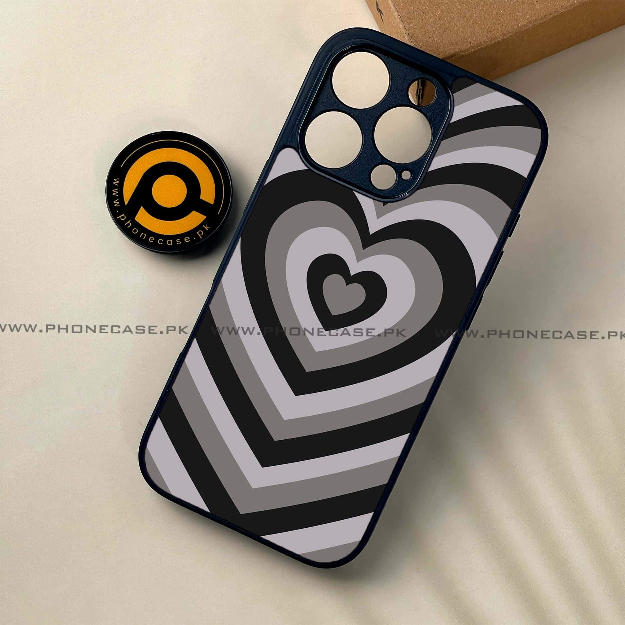 iPhone 16 Pro - Heart Beat Series - Premium Printed Glass soft Bumper shock Proof Case