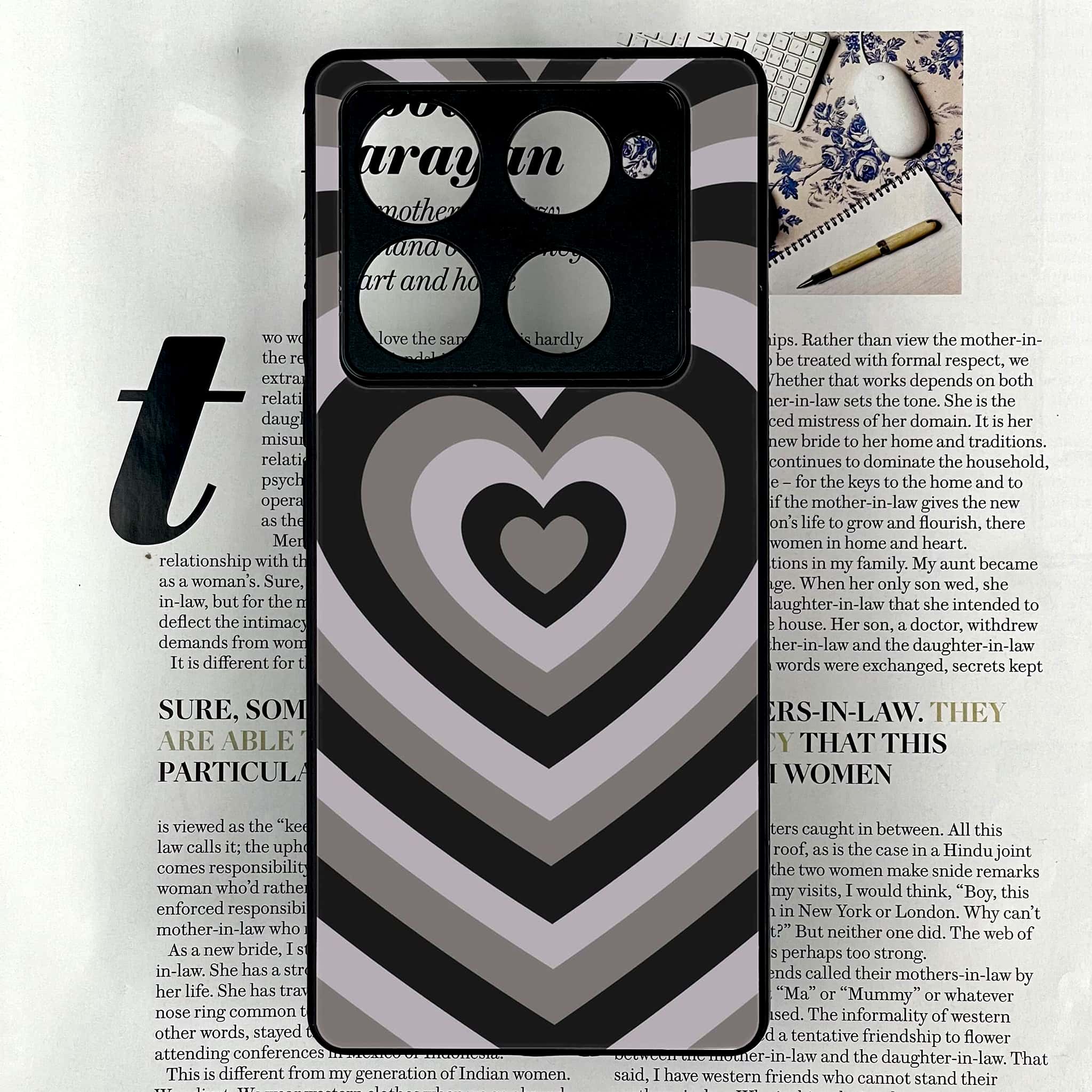 Infinix Note 40 Pro Plus - Heart Beat Series - Premium Metal Printed soft Bumper shock Proof Case