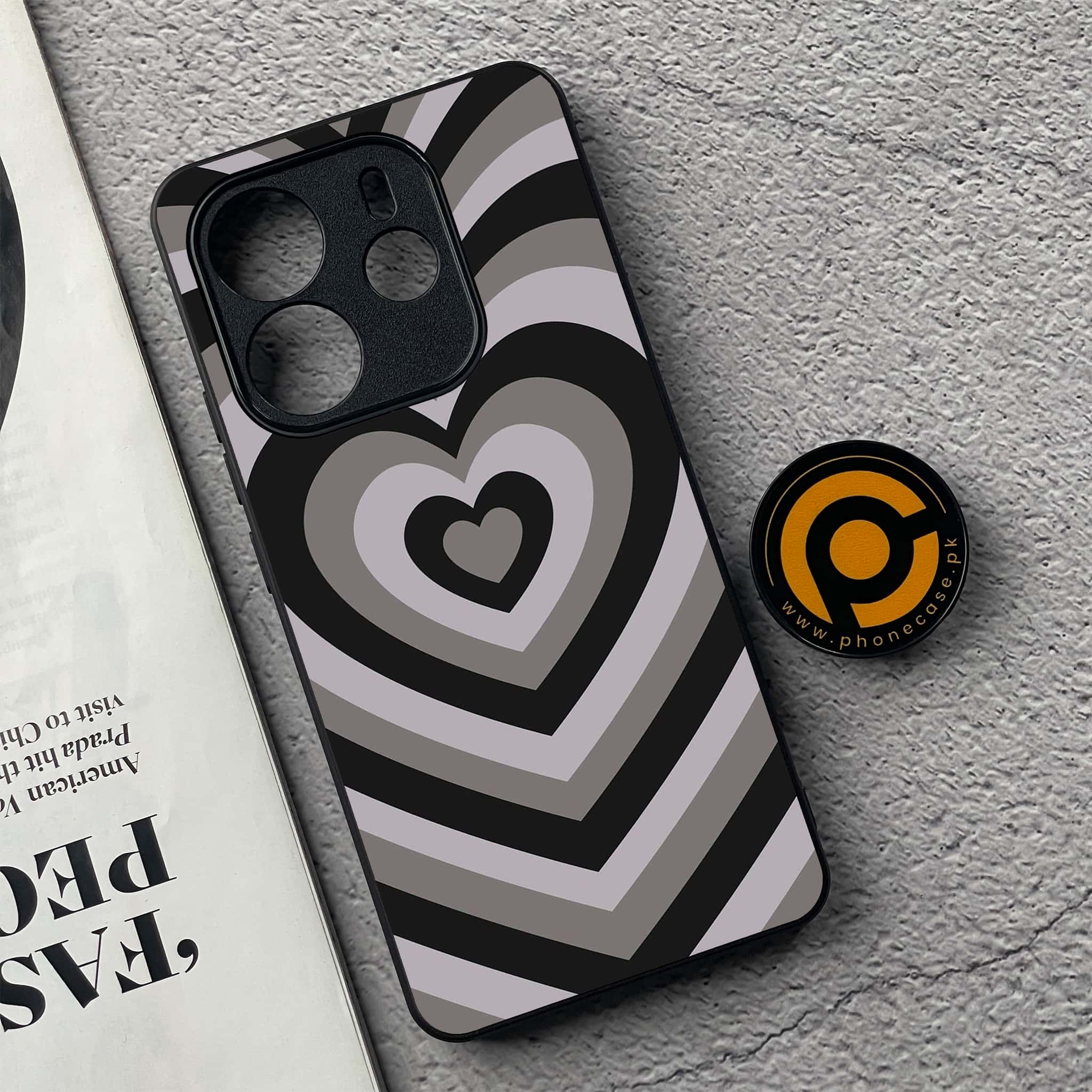 Xiaomi Redmi Note 14 - Heart Beat Series - Premium Printed Glass soft Bumper shock Proof Case