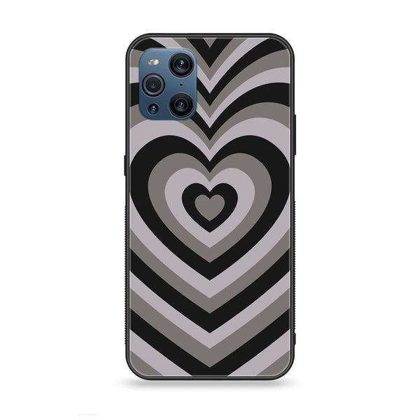 Oppo Find X3 - Heart beat Series - Premium Printed Glass soft Bumper shock Proof Case
