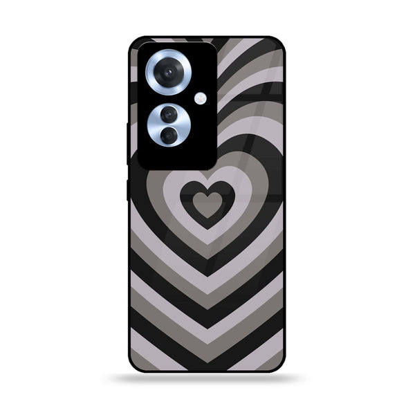 Oppo F25 Pro - Heart Beat Series - Premium Printed Glass soft Bumper shock Proof Case