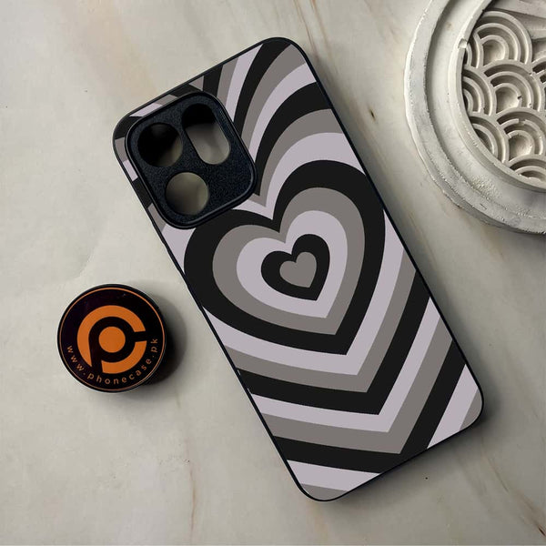 Oppo Reno 14F - Heart Beat Design 1 - Premium Metal Printed Soft Bumper Shockproof Case CS-40688