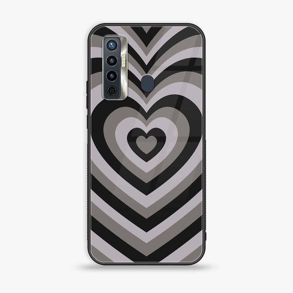 Tecno Camon 17 - Heart Beat Series - Premium Printed Glass soft Bumper shock Proof Case