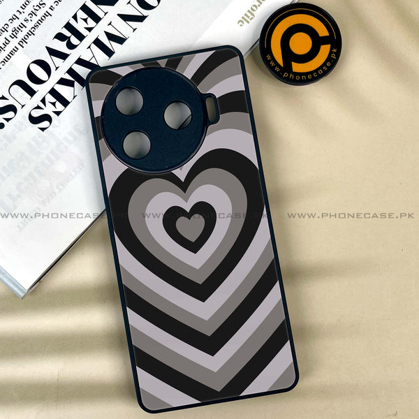 Tecno Camon 30 Pro - Heart Beat Series - Premium Printed Glass soft Bumper shock Proof Case