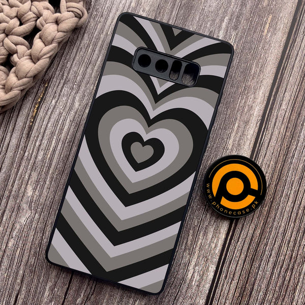 Samsung Galaxy Note 8 - Heart Beat Series - Premium Metal Printed soft Bumper shock Proof Case