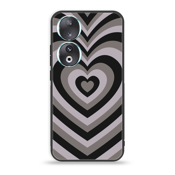 Huawei Honor 90 - Heart Beat Series - Premium Printed Glass soft Bumper shock Proof Case