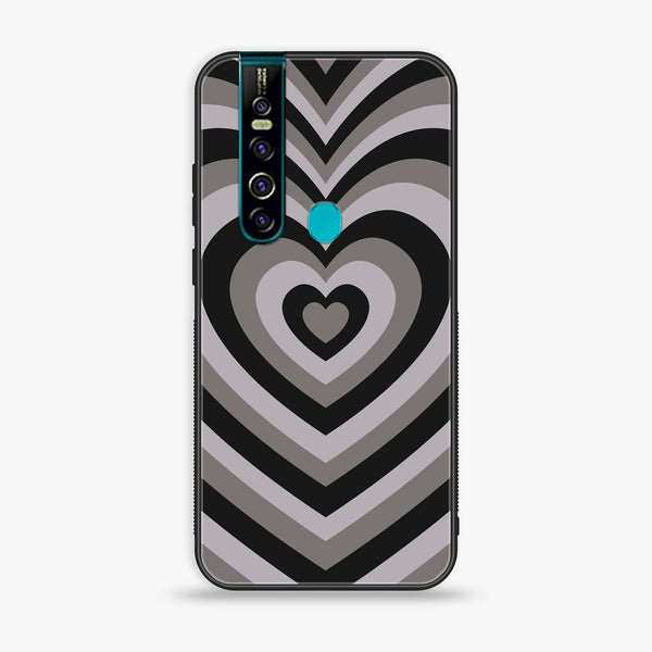 Tecno Camon 15 Pro - Heart Beat Series - Premium Printed Glass soft Bumper shock Proof Case