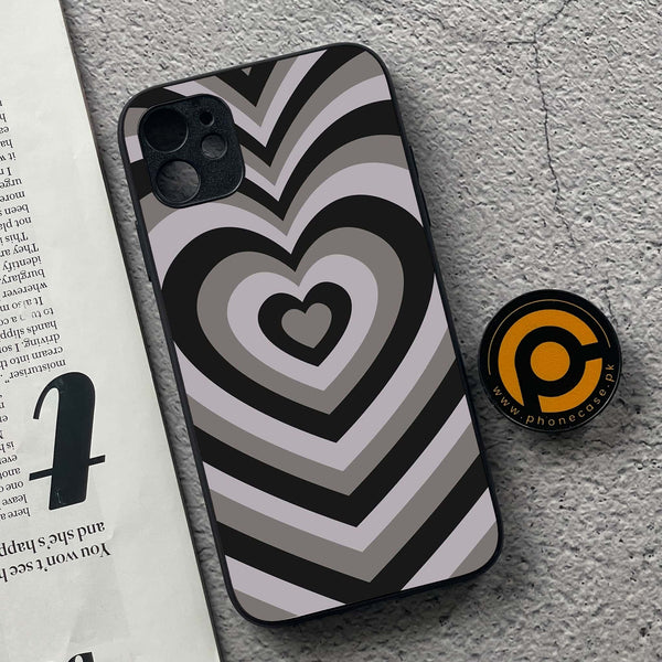 iPhone 11  Heart Beat Series  Premium Printed Glass soft Bumper shock Proof Case