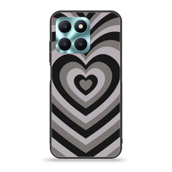 Honor X6a - Heart Beat Series - Premium Printed Glass soft Bumper shock Proof Case