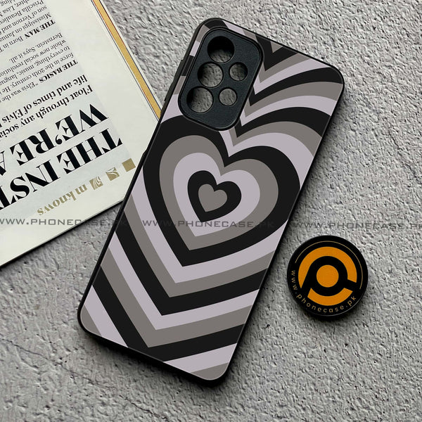 Samsung Galaxy A23 - Heart Beat Design 1  - Premium Printed Glass soft Bumper shock Proof Case  CS-33782