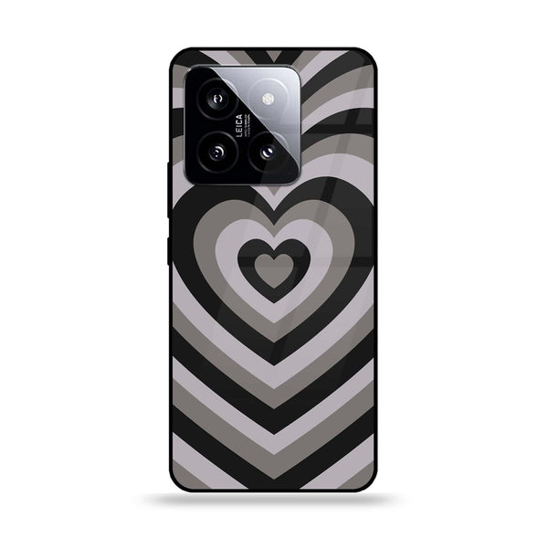 Xiaomi 14 - Heart Beat Series - Premium Printed Glass soft Bumper shock Proof Case