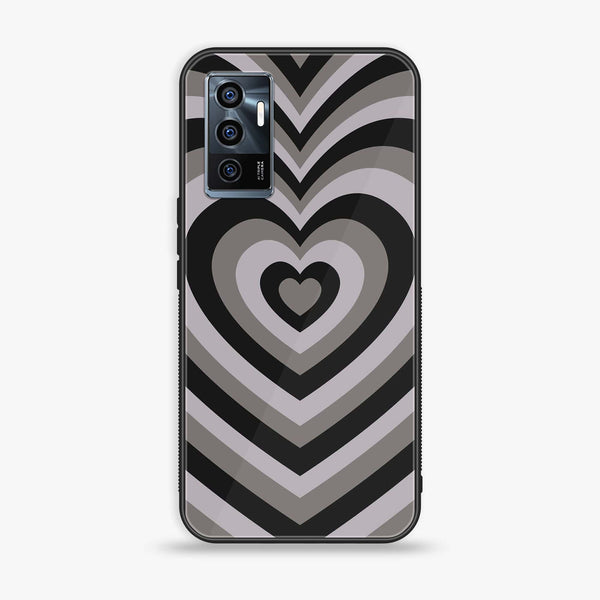 Vivo V23e - Heart Beat Series - Premium Printed Glass soft Bumper shock Proof Case