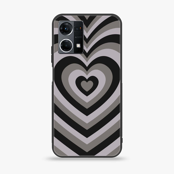 Oppo Reno 7 - Heart Beat Series - Premium Printed Glass soft Bumper shock Proof Case