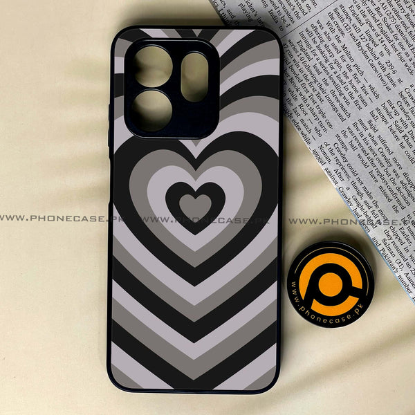 Infinix Hot 50i - Heart Beat Series - Premium Printed Glass soft Bumper shock Proof Case