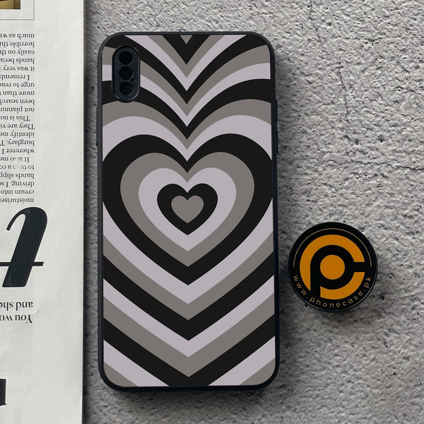 iPhone XS Max - Heart Beat Series - Premium Metal Printed soft Bumper shock Proof Case